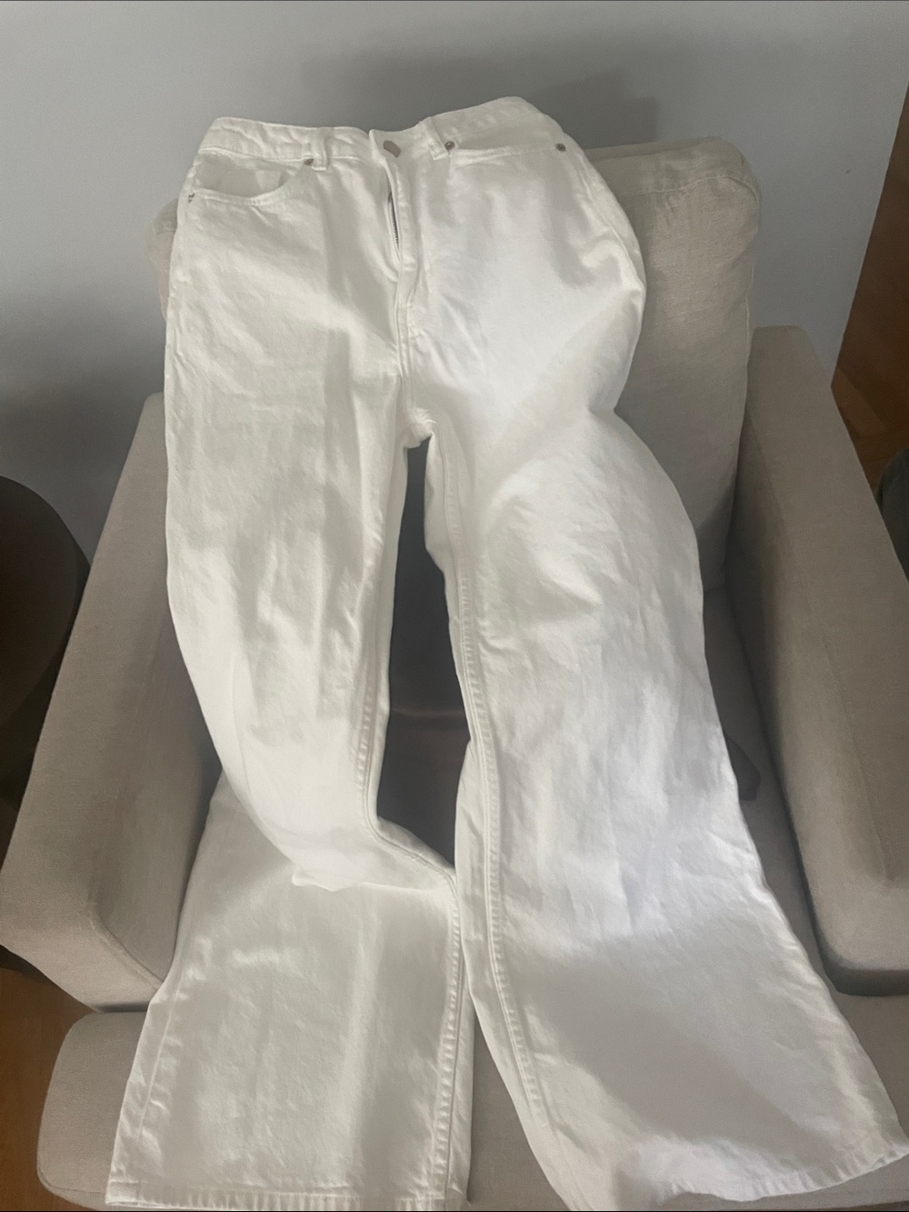 H&M White Flared Jeans